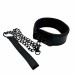 Дизайнерский черный ошейник на поводке