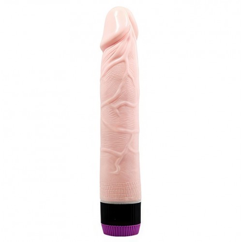 Телесный вибратор с венками 22 см Телесный вибратор с венками 22 см