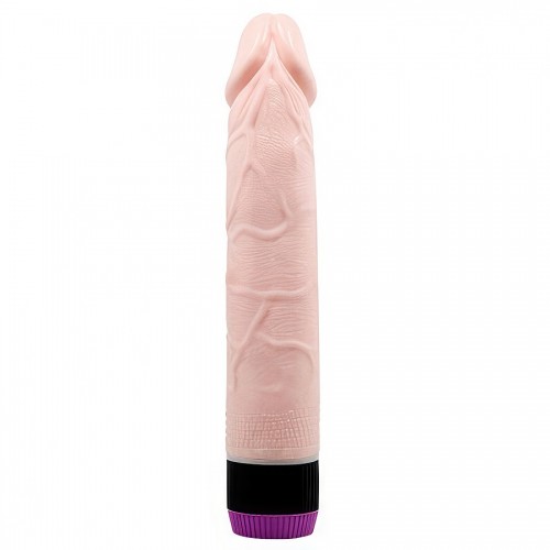 Телесный вибратор с венками 22 см Телесный вибратор с венками 22 см