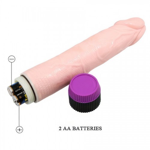 Телесный вибратор с венками 22 см Телесный вибратор с венками 22 см