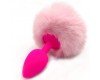 Анальная пробка со светло-розовым хвостом