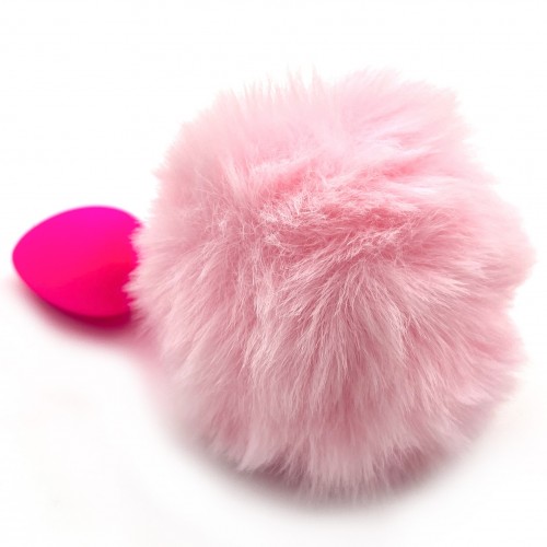 Анальная пробка со светло-розовым хвостом Анальная пробка со светло-розовым хвостом