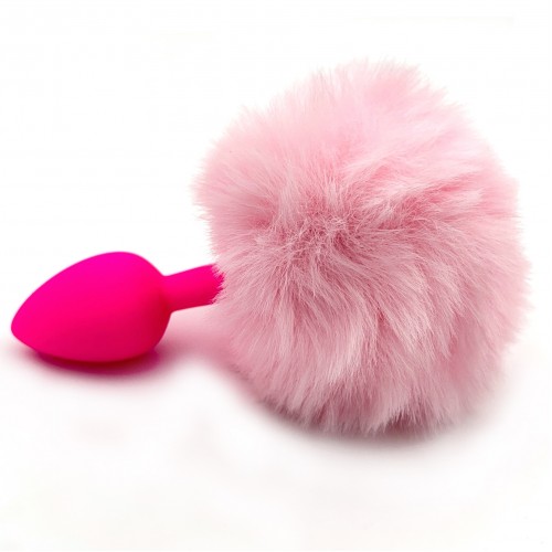 Анальная пробка со светло-розовым хвостом Анальная пробка со светло-розовым хвостом