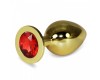 Анальная пробка Gold Red Rosebud L