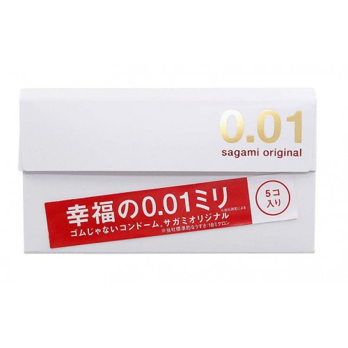 Полиуретановые презервативы Sagami Original 0,01 5 шт Полиуретановые презервативы Sagami Original 0,01 5 шт