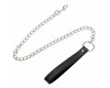 Черный поводок с цепочкой для БДСМ аксессуаров