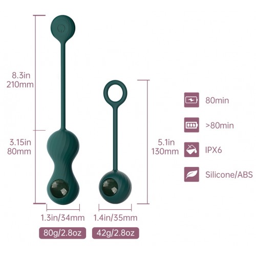 Набор вагинальных смарт-шариков с вибрацией Magic Motion Crystal Duo Набор вагинальных смарт-шариков с вибрацией Magic Motion Crystal Duo