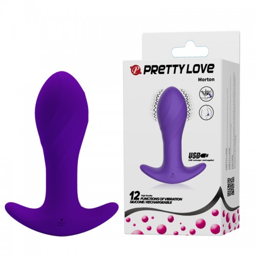 Анальная пробка для ношения с вибрацией Pretty Love Anal Plug Massager фиолетовая Анальная пробка для ношения с вибрацией Pretty Love Anal Plug Massager фиолетовая
