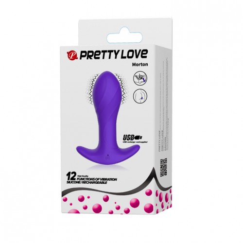 Анальная пробка для ношения с вибрацией Pretty Love Anal Plug Massager фиолетовая Анальная пробка для ношения с вибрацией Pretty Love Anal Plug Massager фиолетовая