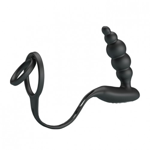 Анальная пробка с двойным эрекционным кольцом и вибрацией Pretty Love Vibration Penis Sleeve Анальная пробка с двойным эрекционным кольцом и вибрацией Pretty Love Vibration Penis Sleeve