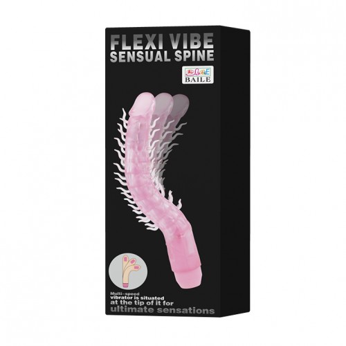 Необычный розовый вибратор с усиками и хребтом Необычный розовый вибратор с усиками и хребтом