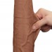 Реалистичный фаллоимитатор-мулат на присоске Lovetoy Sliding-Skin Dual Layer Dong 34 см