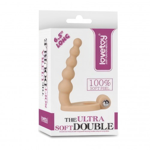 Насадка для двойного проникновения с вибрацией The Ultra Soft Bead 16,5 см Насадка для двойного проникновения с вибрацией The Ultra Soft Bead 16,5 см