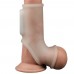 Гладкая вибронасадка на пенис и мошонку Vibrating Silk Knights Ring with Scrotum Sleeve