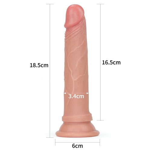 Фаллоимитатор на присоске телесный Dual-Layered Silicone Cock 19 см Фаллоимитатор на присоске телесный Dual-Layered Silicone Cock 19 см