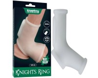 Гладкая вибронасадка на пенис и мошонку Vibrating Silk Knights Ring with Scrotum Sleeve