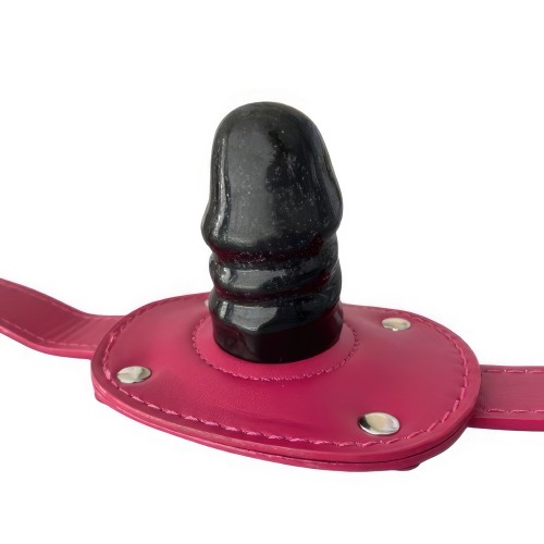 Кляп-фаллос на бордовом ремешке S Кляп-фаллос на бордовом ремешке S