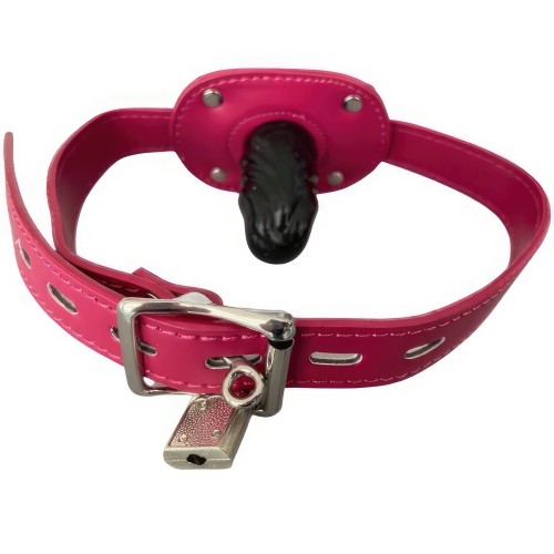 Кляп-фаллос на бордовом ремешке S Кляп-фаллос на бордовом ремешке S