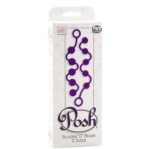 Набор длинных анальных цепочек с рельефными шариками Posh Silicone O Beads Набор длинных анальных цепочек с рельефными шариками Posh Silicone O Beads