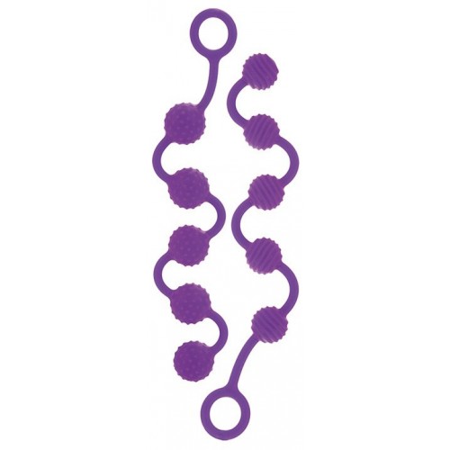 Набор длинных анальных цепочек с рельефными шариками Posh Silicone O Beads Набор длинных анальных цепочек с рельефными шариками Posh Silicone O Beads