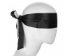 Черно-белая сатиновая маска-лента на глаза