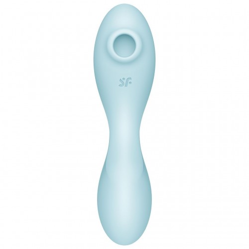 Вакуумный смарт-стимулятор для клитора и точки G Satisfyer Curvy Trinity 5+ голубой Вакуумный смарт-стимулятор для клитора и точки G Satisfyer Curvy Trinity 5+ голубой