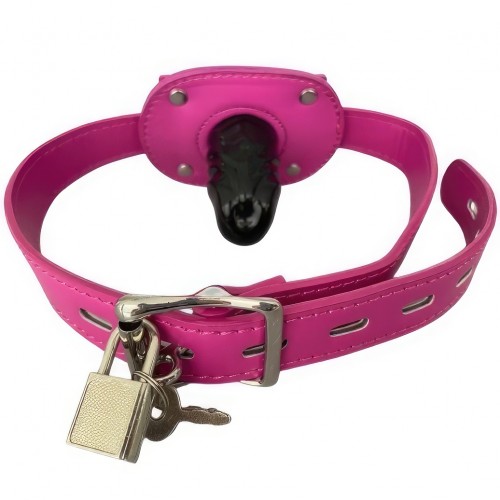 Кляп-фаллос на розовом ремешке S Кляп-фаллос на розовом ремешке S