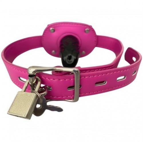 Кляп-фаллос на розовом ремешке S Кляп-фаллос на розовом ремешке S