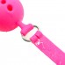 Дышащий кляп-шар из силикона Pink S