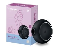 Вакуумно-волновой стимулятор с вибрацией Satisfyer Pro To Go 3 черный