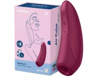 Вакуумный смарт-стимулятор клитора с вибрацией Satisfyer Curvy 1+ Rose Red