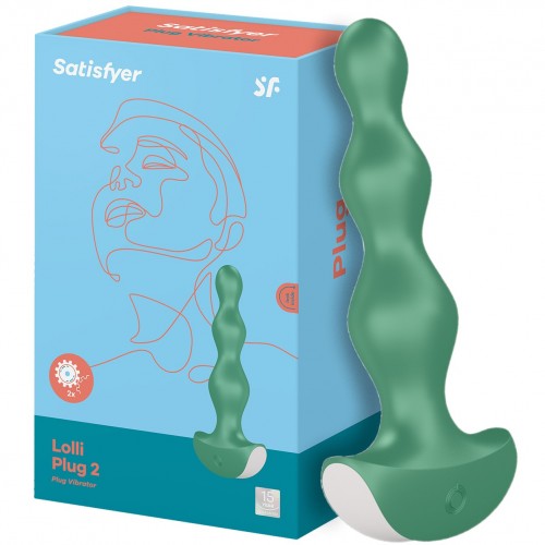 Анальная виброёлочка Satisfyer Lolli-Plug 2 зеленая Анальная виброёлочка Satisfyer Lolli-Plug 2 зеленая