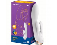 Смарт-вибратор с клиторальным стимулятором Satisfyer Double Flex белый