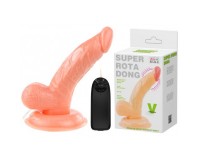 Реалистичный вибратор с присоской Super Rota Dong 15 см