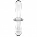 Двусторонний фаллос из стекла Satisfyer Double Crystal прозрачный 20 см