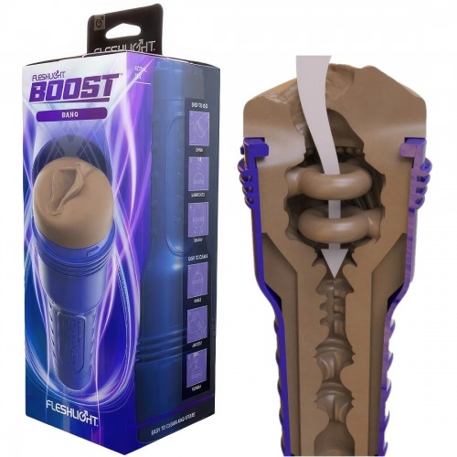 Мастурбатор-вагина в колбе Fleshlight Boost Bang Medium Dark Мастурбатор-вагина в колбе Fleshlight Boost Bang Medium Dark