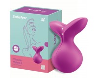 Перезаряжаемый мини-массажер Satisfyer Viva La Vulva 3 малиновый
