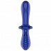 Двусторонний фаллос из стекла Satisfyer Double Crystal синий 20 см