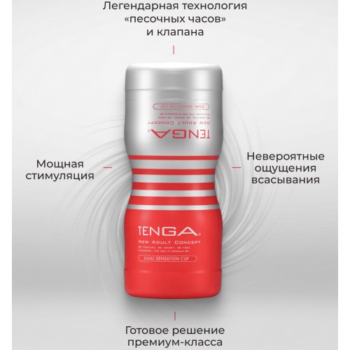 Двусторонний мастурбатор Tenga Dual Sentation Cup Двусторонний мастурбатор Tenga Dual Sentation Cup