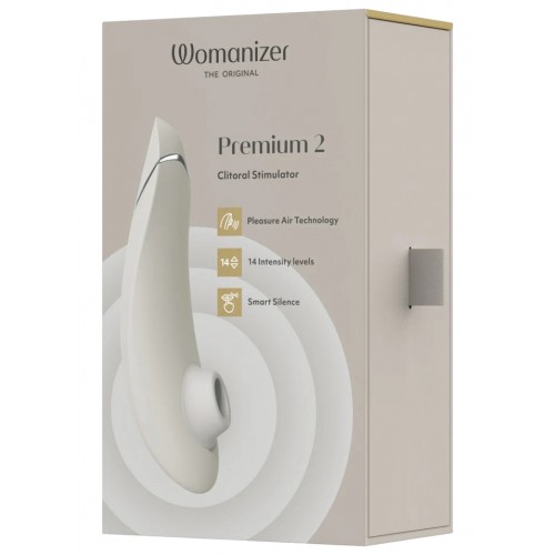 Бесконтактный стимулятор клитора Womanizer Premium 2 Gray Бесконтактный стимулятор клитора Womanizer Premium 2 Gray