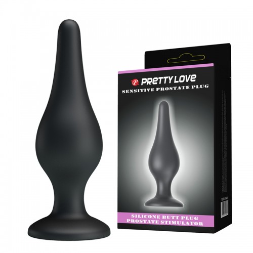 Черная анальная пробка на присоске Pretty Love Sensitive Prostate Plug Черная анальная пробка на присоске Pretty Love Sensitive Prostate Plug