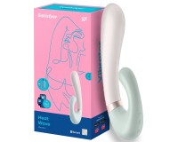 Смарт-вибратор со стимулятором клитора и функцией нагрева Satisfyer Heat Wave Mint