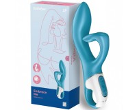 Вибратор для точки G с загнутым клиторальным стимулятором Satisfyer Embrace Me бирюзовый