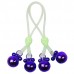 Светящиеся в темноте лассо для сосков с фиолетовыми бубенчиками