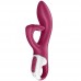 Вибратор для точки G с загнутым клиторальным стимулятором Satisfyer Embrace Me малиновый