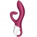 Вибратор для точки G с загнутым клиторальным стимулятором Satisfyer Embrace Me малиновый