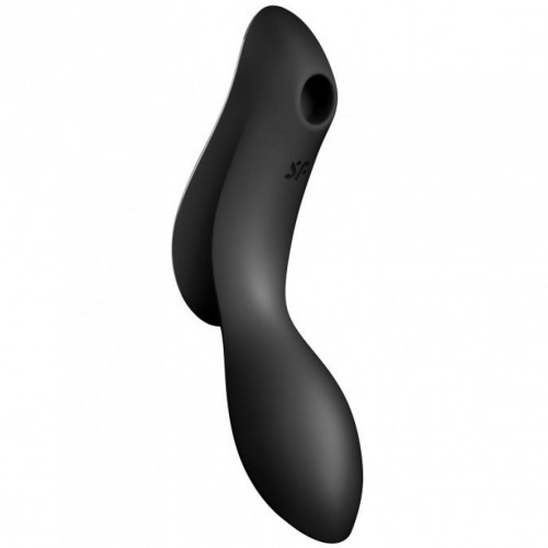 Вакуумный вибростимулятор для клитора и точки G Satisfyer Curvy Trinity 2 черный Вакуумный вибростимулятор для клитора и точки G Satisfyer Curvy Trinity 2 черный