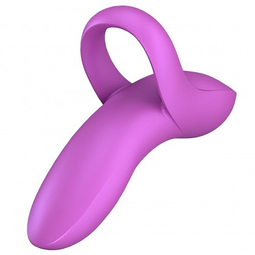 Универсальный вибромассажер на палец Satisfyer Bold Lover фиолетовый Универсальный вибромассажер на палец Satisfyer Bold Lover фиолетовый