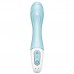 Расширяющийся смарт-вибратор с рельефной головкой Satisfyer Air Pump Vibrator 5+ голубой