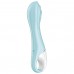 Расширяющийся смарт-вибратор с рельефной головкой Satisfyer Air Pump Vibrator 5+ голубой